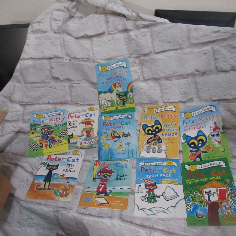 HarperCollins Pete the Cat Kitty Books Early readers 10 Book Lot Bundle